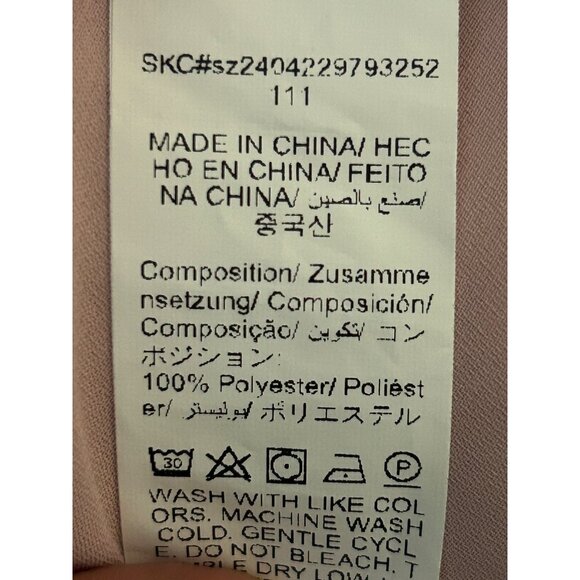 Blush Pink Sleeveless Pleated Halter Top With Button Back Closure - Picture 9 of 9